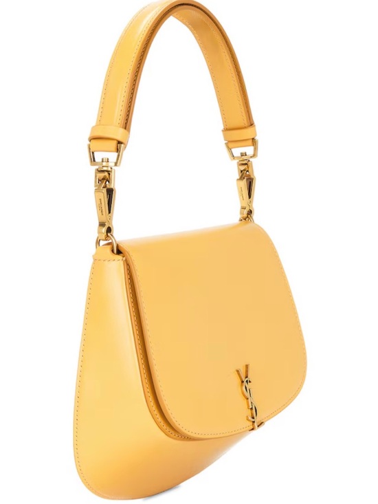 Saint Laurent Handbags - SAINT LAURENT Mustard Yellow Leather Crossbody Bag